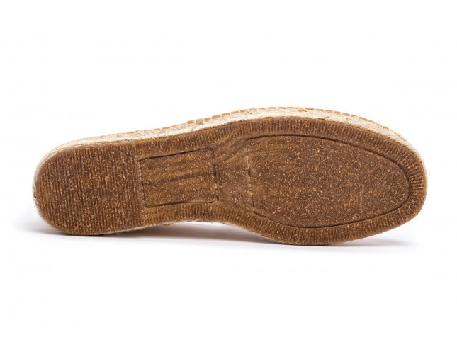 Espadrile Natural World, model Camping, Cuero, aspect Stone-Washed
