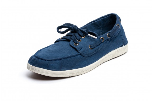 Pantofi din panza Natural World, model Nautico, Albastru