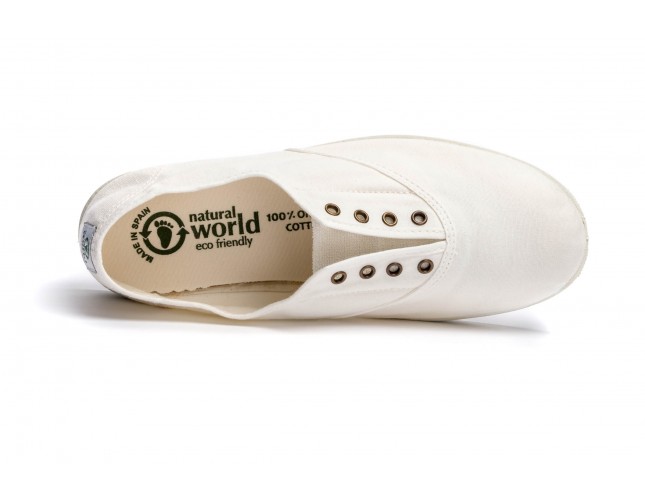 Tenisi Natural World, model Ingles, Alb