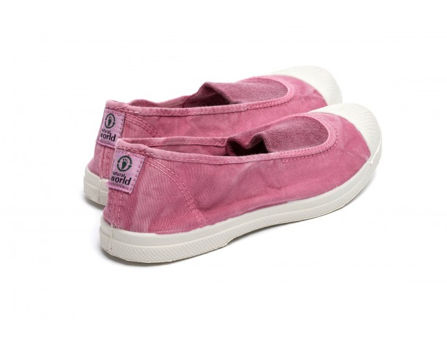 Tenisi Natural World, model Elastico Central, Rosa, aspect Stone-Washed