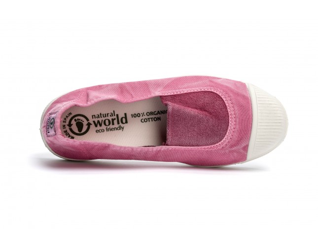 Tenisi Natural World, model Elastico Central, Rosa, aspect Stone-Washed