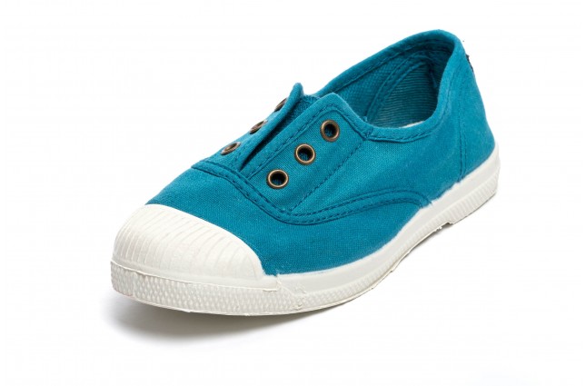 Tenisi Natural World pentru copii, model Elastico, Albastru Petrol