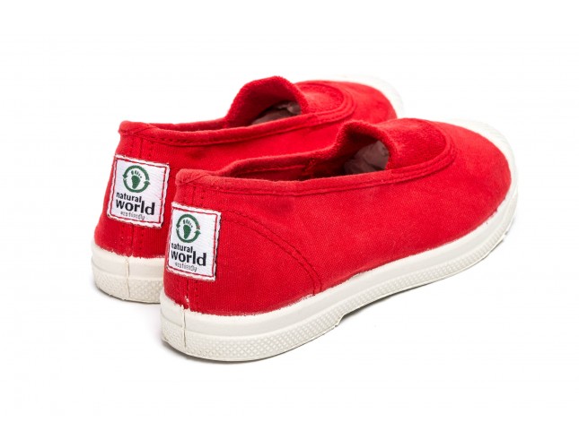 Tenisi Natural World pentru copii, model Elastico Central, Rosu