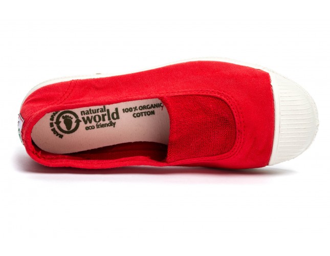 Tenisi Natural World pentru copii, model Elastico Central, Rosu