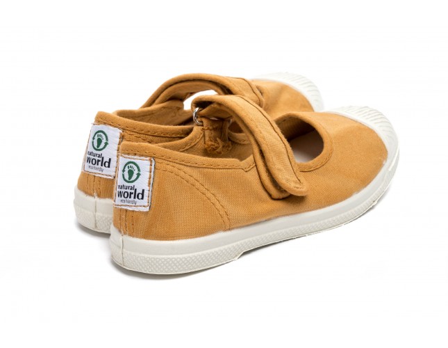 Tenisi Natural World pentru copii, model Mercedes, Lino