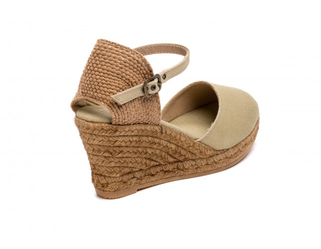 Sandale Gaimo din panza, model OBI, Bej