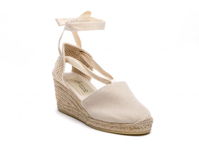 Sandale Gaimo din panza, model VALENCIANA 17, Bej