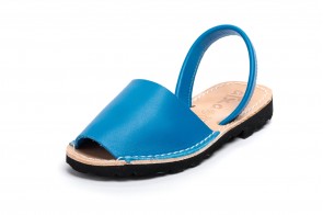 Sandale Avarca pentru copii, Albastru, piele naturala 