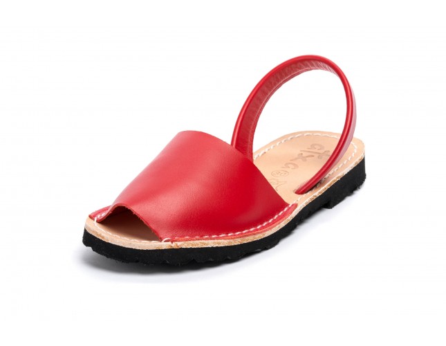 Sandale Avarca pentru copii, Rosu, piele naturala 