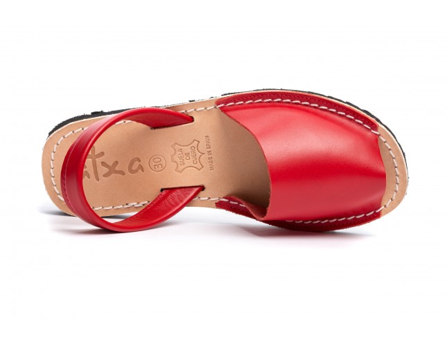 Sandale Avarca pentru copii, Rosu, piele naturala 