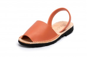 Sandale Avarca pentru copii, Teracota, piele naturala 