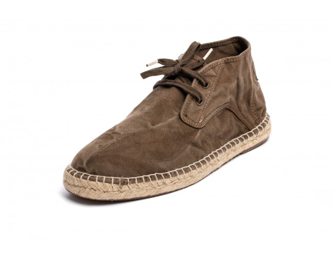 Espadrile Natural World, model Safari, Café, aspect Stone-Washed