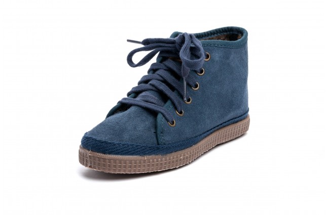 Bascheti din piele intoarsa Natural World, model 528, Albastru Petrol