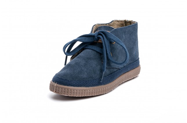 Ghete din piele intoarsa Natural World, model 521 Siret, Albastru Petrol