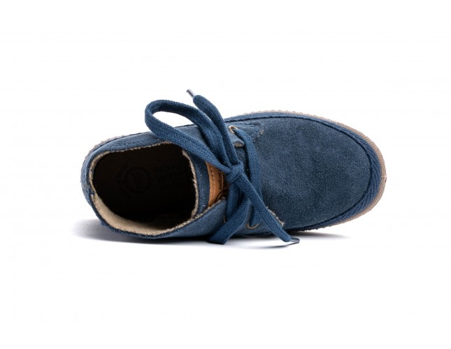 Ghete din piele intoarsa Natural World, model 521 Siret, Albastru Petrol