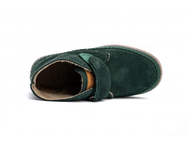 Ghete din piele intoarsa Natural World, model 505 Velcro, Verde