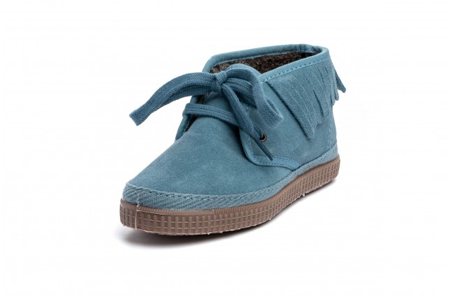 Ghete din piele intoarsa Natural World, model 507 Indi, Bleu