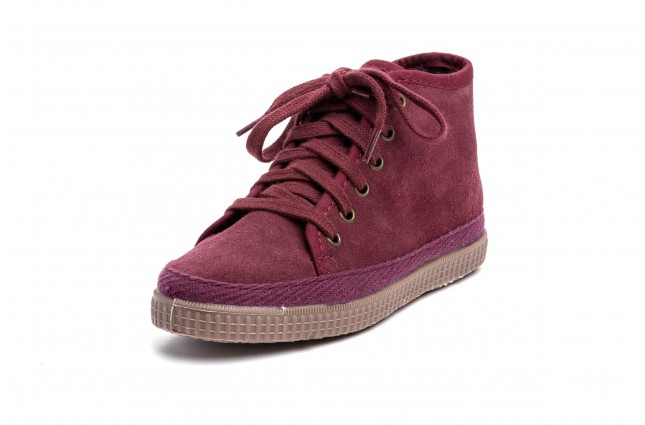 Bascheti din piele intoarsa Natural World, model 528, Bordo