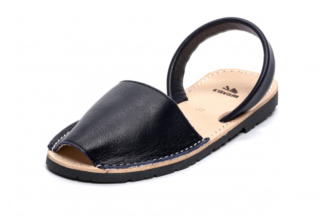 Sandale Avarca din piele naturala, Marin