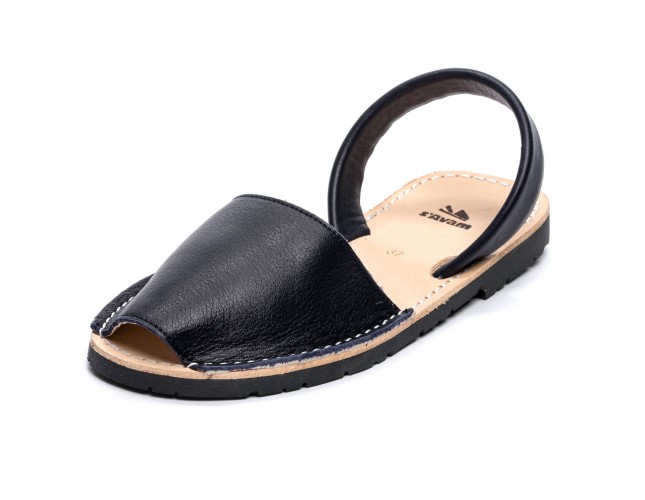 Sandale Avarca din piele naturala, Marin