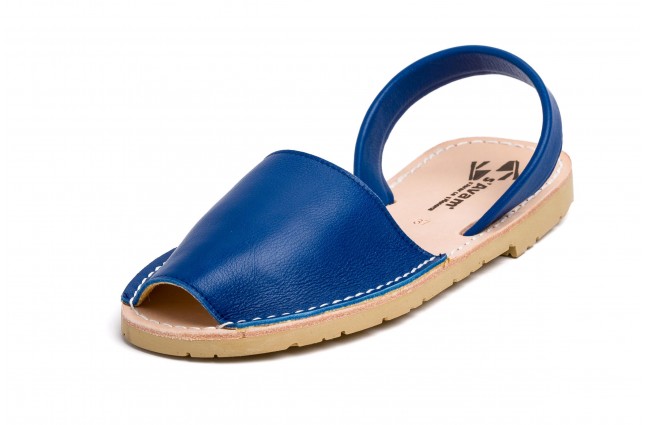 Sandale Avarca din piele naturala, Albastru