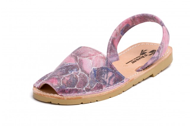 Sandale Avarca din piele naturala, Rosa Rocas