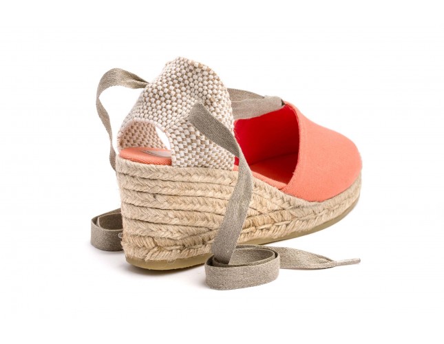 Sandale Gaimo din panza, model VALENCIANA 17, Coral
