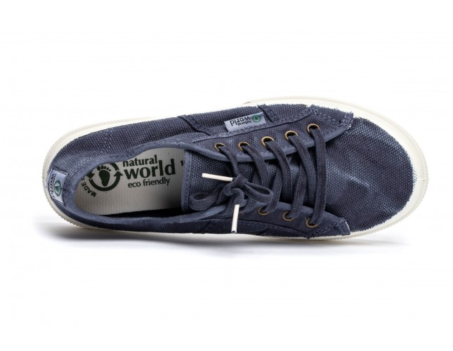 Tenisi Natural World, model Basquet 901B, Marin, aspect Stone-Washed