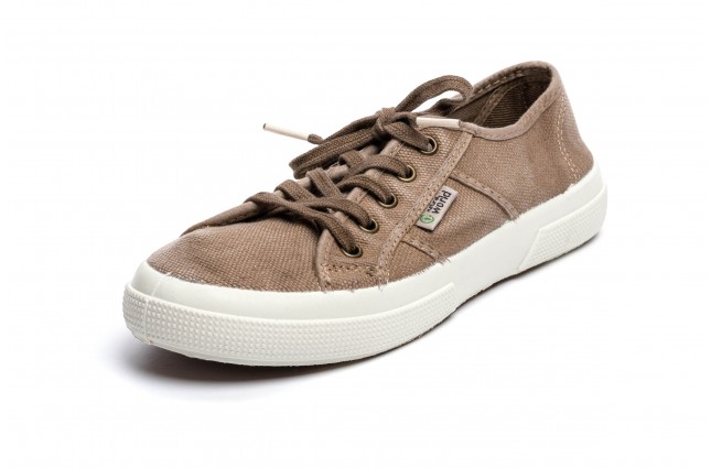 Tenisi Natural World, model Basquet 901B, Bej, aspect Stone-Washed