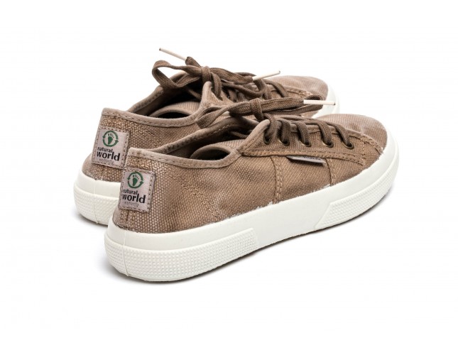 Tenisi Natural World, model Basquet 901B, Bej, aspect Stone-Washed