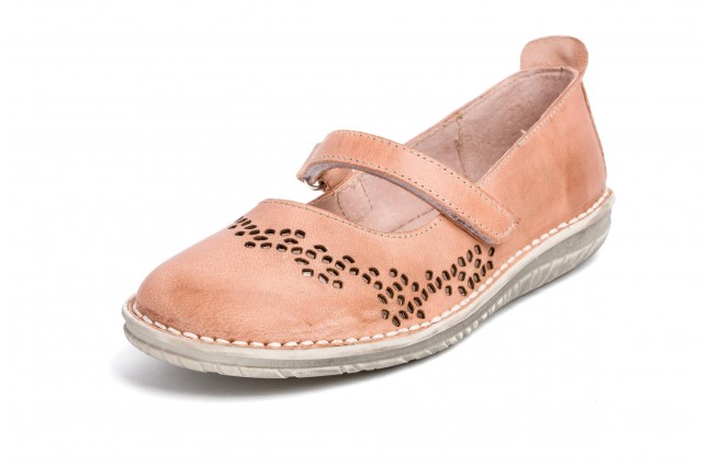 Pantofi ATXA din piele, model Rustik 1914, Bej