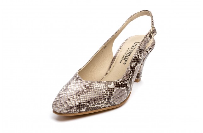 Sandale Gasymar din piele, model PITON 5310, Bej