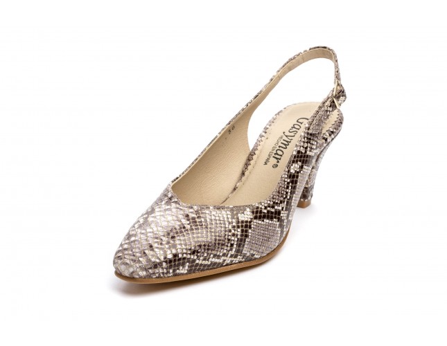 Sandale Gasymar din piele, model PITON 5310, Bej