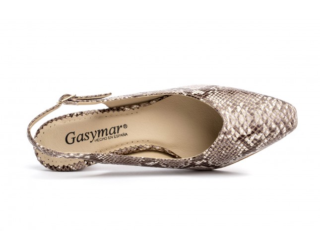 Sandale Gasymar din piele, model PITON 5310, Bej