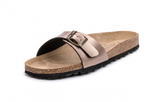 Papuci Maison de l'Espadrille din piele eco, model BOUCLE 3505, Bronz