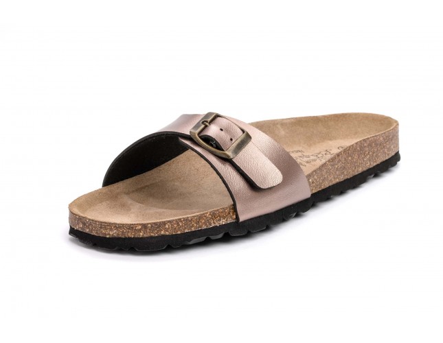 Papuci Maison de l'Espadrille din piele eco, model BOUCLE 3505, Bronz