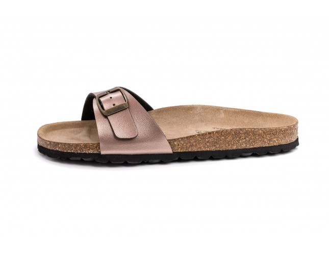 Papuci Maison de l'Espadrille din piele eco, model BOUCLE 3505, Bronz