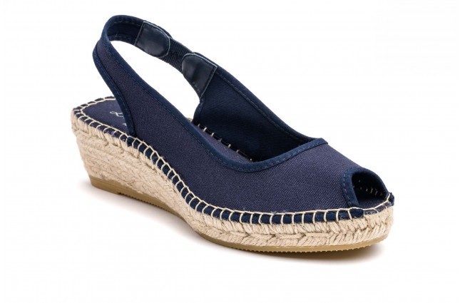 Sandale Maison de l'Espadrille din panza, model 660TB, Marin