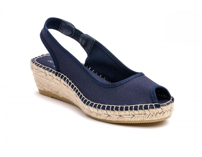 Sandale Maison de l'Espadrille din panza, model 660TB, Marin