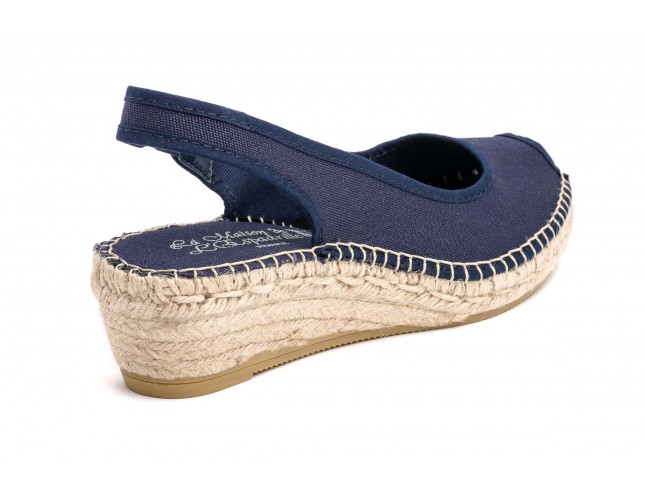 Sandale Maison de l'Espadrille din panza, model 660TB, Marin