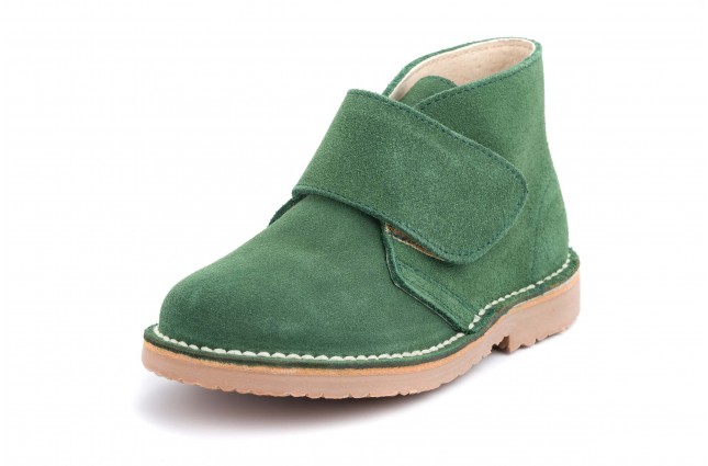 Ghete Safari pentru copii, piele intoarsa Verde Encina, velcro