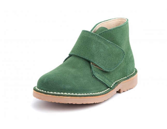 Ghete Safari pentru copii, piele intoarsa Verde Encina, velcro