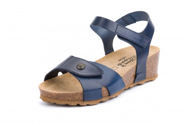 Sandale Maison de l'Espadrille din piele, model VELCRO 3621, Albastru