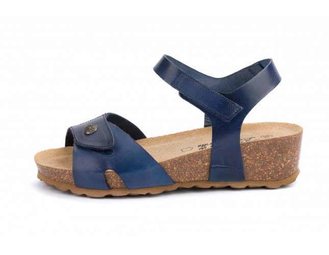 Sandale Maison de l'Espadrille din piele, model VELCRO 3621, Albastru
