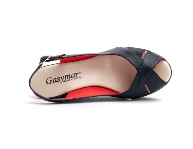 Sandale Gasymar din piele, model NATUR 7952, Marin