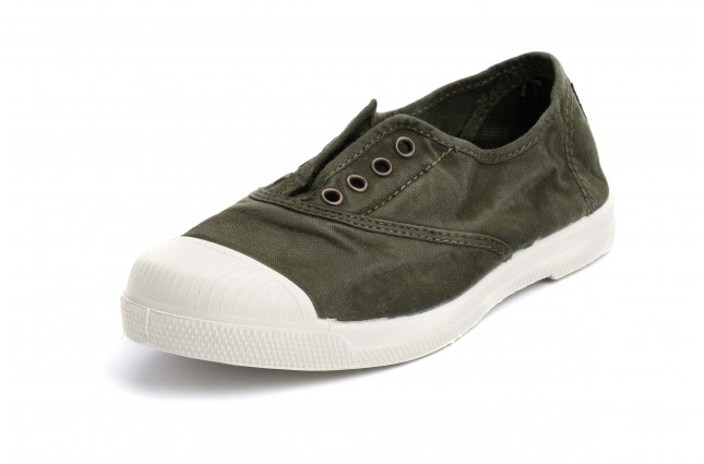 Tenisi Natural World, model Elastico 102, Kaki aspect Stone-Washed
