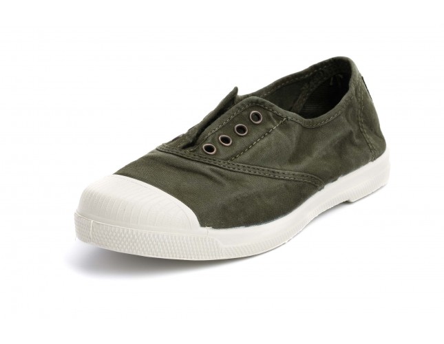 Tenisi Natural World, model Elastico 102, Kaki aspect Stone-Washed