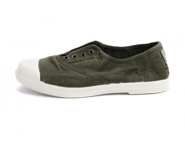 Tenisi Natural World, model Elastico 102, Kaki aspect Stone-Washed