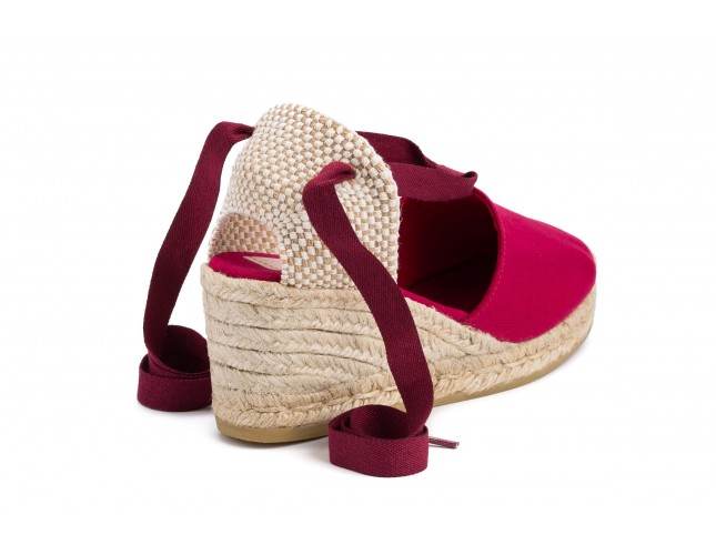 Sandale Gaimo din panza, model VALENCIANA 17, Visiniu Cereza