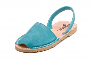 Sandale S'Avam - Avarca de Menorca, din piele naturala, Albastru Aqua